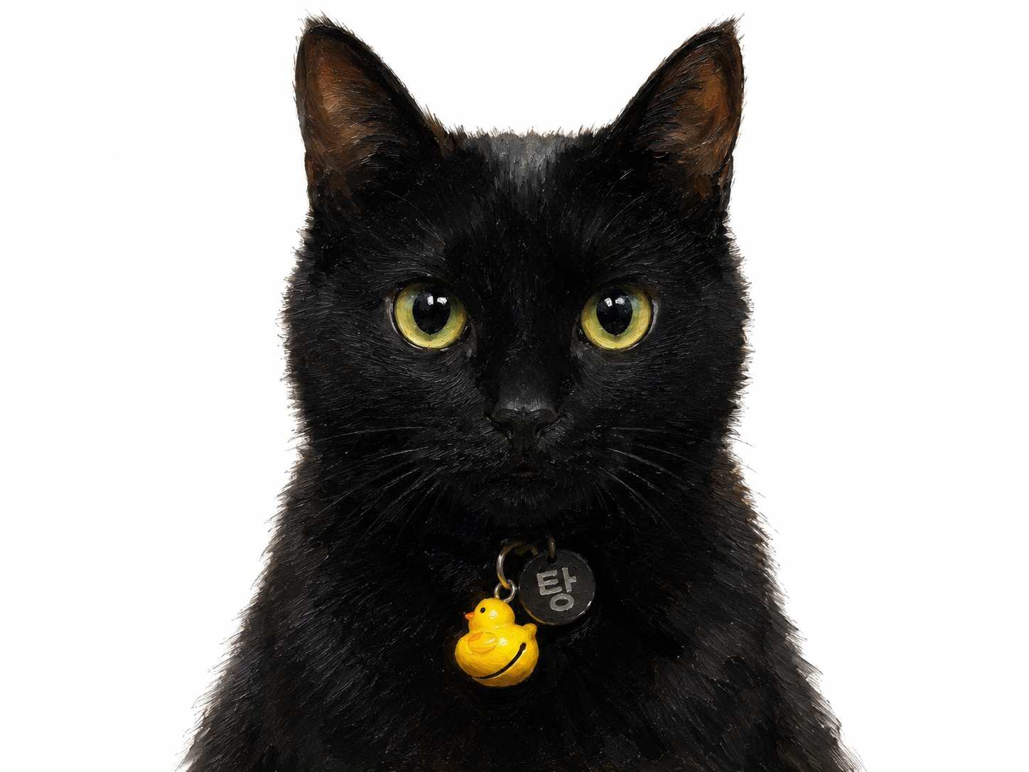 A cute black cat named Tang